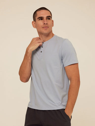 Shayne Luxe Jersey 3-Button Short Sleeve Henley Threads 4 Thought 