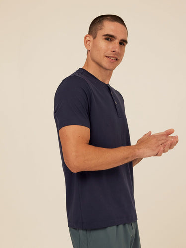 Shayne Luxe Jersey 3-Button Short Sleeve Henley Threads 4 Thought 