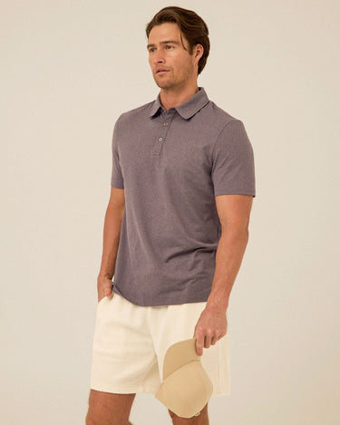 Phineas Luxe Jersey Short Sleeve Polo Mens Tops Tshirt Short Polo Threads 4 Thought 
