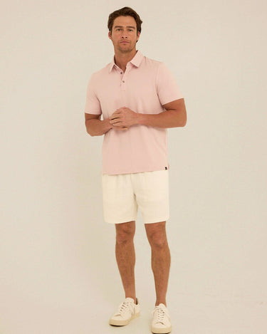 Phineas Luxe Jersey Short Sleeve Polo Mens Tops Tshirt Short Polo Threads 4 Thought 