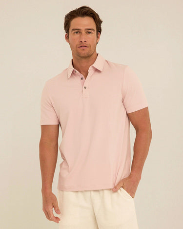 Phineas Luxe Jersey Short Sleeve Polo Mens Tops Tshirt Short Polo Threads 4 Thought 