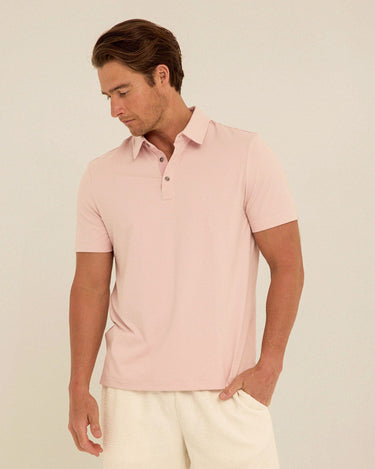 Phineas Luxe Jersey Short Sleeve Polo Mens Tops Tshirt Short Polo Threads 4 Thought 