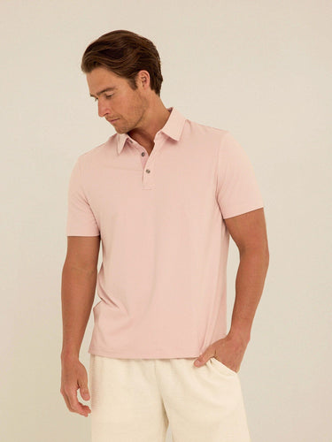 Phineas Luxe Jersey Short Sleeve Polo Mens Tops Tshirt Short Polo Threads 4 Thought 