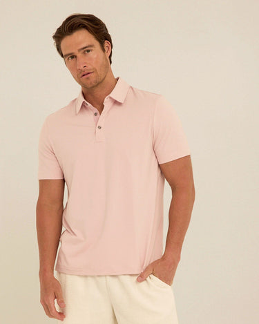 Phineas Luxe Jersey Short Sleeve Polo Mens Tops Tshirt Short Polo Threads 4 Thought 