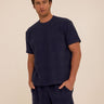 Chadwick Jacquard Textured Stripe Relaxed Tee Mens Tops Tshirt Short Threads 4 Thought 