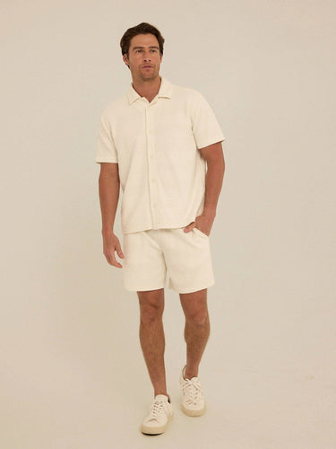 Archer Jacquard Textured Stripe Button-Down Pocket Shirt Threads 4 Thought 