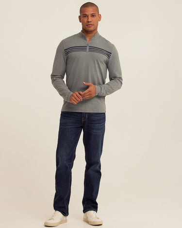 Kace Luxe Jersey Stripe Quarter Zip Threads 4 Thought 