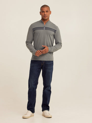 Kace Luxe Jersey Stripe Quarter Zip Threads 4 Thought 