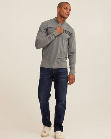 Kace Luxe Jersey Stripe Quarter Zip Threads 4 Thought 