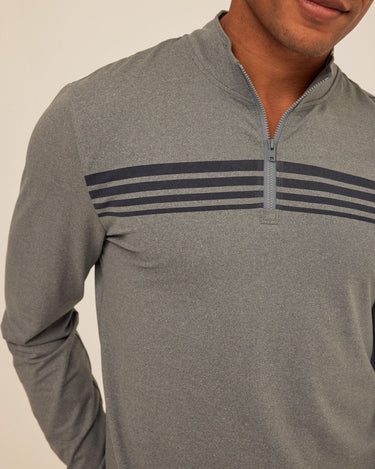 Kace Luxe Jersey Stripe Quarter Zip Threads 4 Thought 