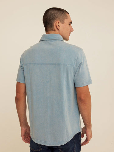 Dorian Mineral Wash Jersey Short Sleeve Button-Down Threads 4 Thought 