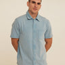 Dorian Mineral Wash Jersey Short Sleeve Button-Down Threads 4 Thought 