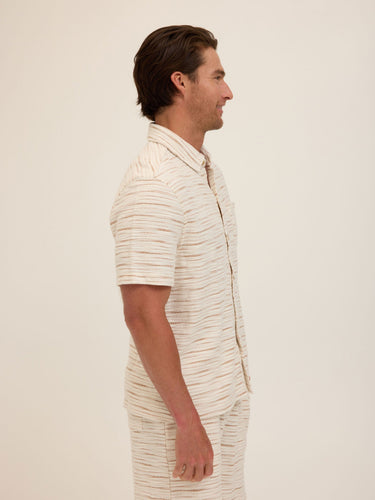 Paxton Shoreline Terry Button-Down Pocket Shirt Mens Tops Tshirt Short Threads 4 Thought 