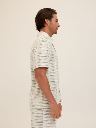 Paxton Shoreline Terry Button-Down Pocket Shirt Mens Tops Tshirt Short Threads 4 Thought 