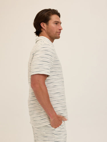 Paxton Shoreline Terry Button-Down Pocket Shirt Mens Tops Tshirt Short Threads 4 Thought 