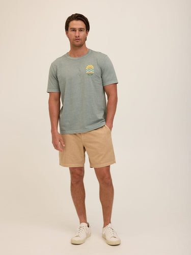 Island Sunrise Graphic Mineral Wash Jersey Tee Threads 4 Thought 