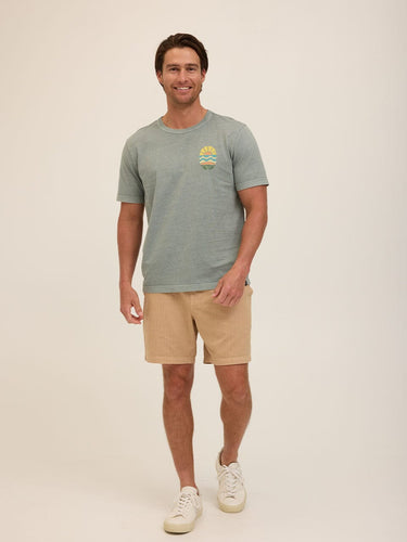 Island Sunrise Graphic Mineral Wash Jersey Tee Threads 4 Thought 