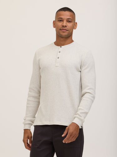Jeremiah Brushed Thermal Long Sleeve Henley Mens Tops Tshirt Long Henley Threads 4 Thought 