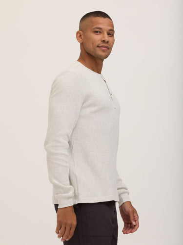 Jeremiah Brushed Thermal Long Sleeve Henley Mens Tops Tshirt Long Henley Threads 4 Thought 