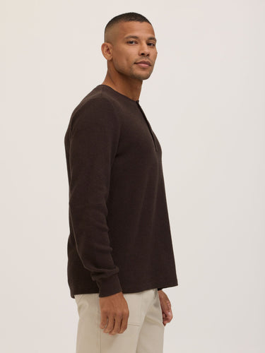 Jeremiah Brushed Thermal Long Sleeve Henley Mens Tops Tshirt Long Henley Threads 4 Thought 