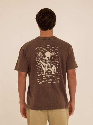 Mineral Wash Relaxed Fit Graphic Tee Mens Tops Tshirt Short Threads 4 Thought 