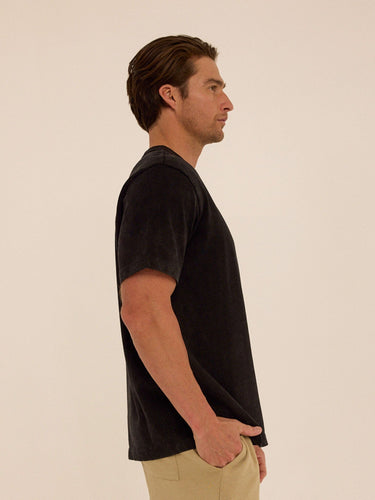 Mineral Wash Relaxed Fit Graphic Tee Mens Tops Tshirt Short Threads 4 Thought 