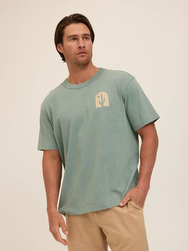 Lone Cactus Graphic Mineral Wash Jersey Relaxed Tee Threads 4 Thought 