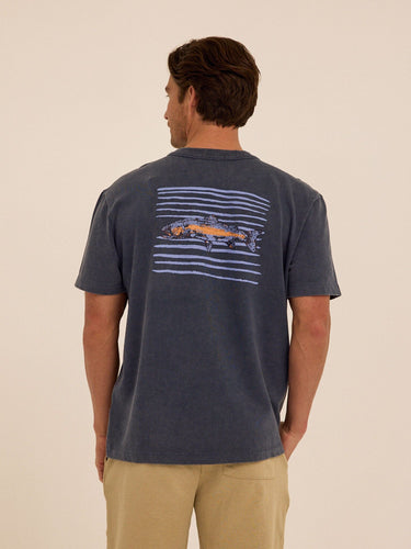 Mineral Wash Relaxed Fit Graphic Tee Mens Tops Tshirt Short Threads 4 Thought 