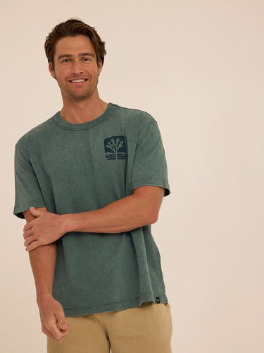 Mineral Wash Relaxed Fit Graphic Tee Mens Tops Tshirt Short Threads 4 Thought 