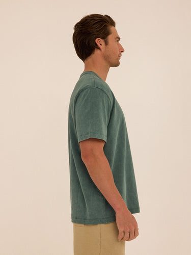 Mineral Wash Relaxed Fit Graphic Tee Mens Tops Tshirt Short Threads 4 Thought 