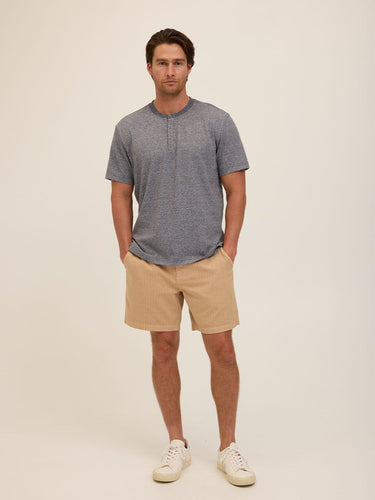 Carlos Light Fleck Jersey 3-Button Henley Threads 4 Thought 