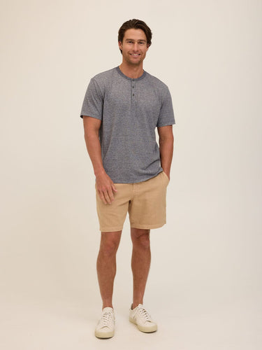 Carlos Light Fleck Jersey 3-Button Henley Threads 4 Thought 