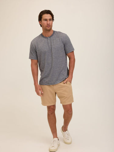 Carlos Light Fleck Jersey 3-Button Henley Threads 4 Thought 