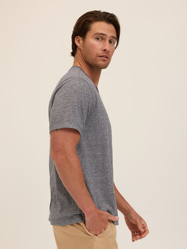 Carlos Light Fleck Jersey 3-Button Henley Threads 4 Thought 