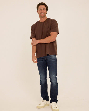 Johnny Organic Cotton Relaxed Crew Tee Mens Tops Tshirt Short Threads 4 Thought 