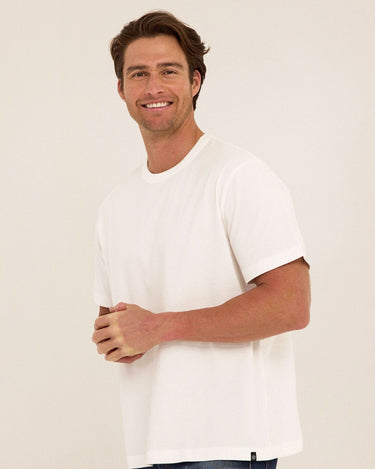 Johnny Organic Cotton Relaxed Crew Tee Mens Tops Tshirt Short Threads 4 Thought 
