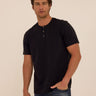 Shayne Essential Jersey 3-Button Henley Mens Tops Tshirt Short Henley Threads 4 Thought 