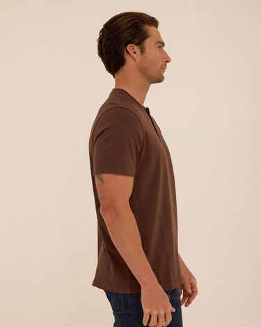 Shayne Essential Jersey 3-Button Henley Mens Tops Tshirt Short Henley Threads 4 Thought 