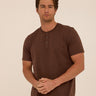 Shayne Essential Jersey 3-Button Henley Mens Tops Tshirt Short Henley Threads 4 Thought 