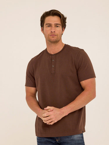 Shayne Organic Cotton Henley Mens Tops Tshirt Short Henley Threads 4 Thought 