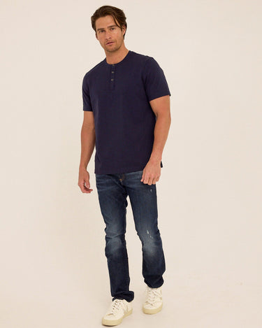 Shayne Organic Cotton Henley Mens Tops Tshirt Short Henley Threads 4 Thought 