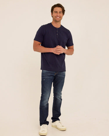 Shayne Organic Cotton Henley Mens Tops Tshirt Short Henley Threads 4 Thought 