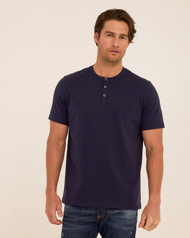 Shayne Organic Cotton Henley Mens Tops Tshirt Short Henley Threads 4 Thought 