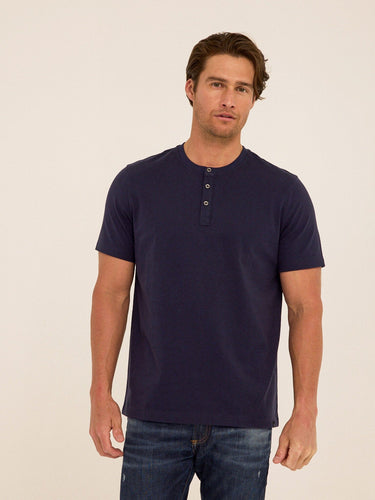 Shayne Organic Cotton Henley Mens Tops Tshirt Short Henley Threads 4 Thought 