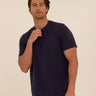 Shayne Essential Jersey 3-Button Henley Mens Tops Tshirt Short Henley Threads 4 Thought 