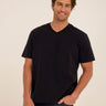 Roger Organic Cotton Relaxed V-Neck Tee Mens Tops Tshirt Short Threads 4 Thought 