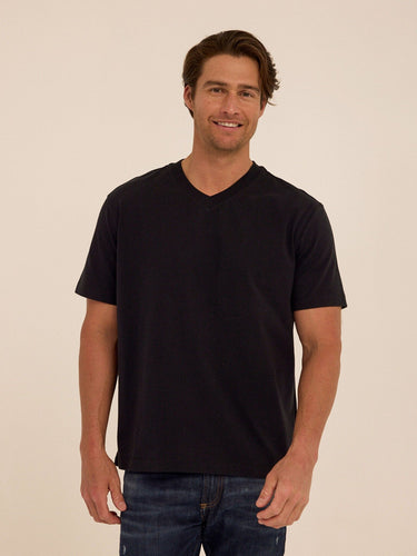 Roger Essential Jersey Relaxed V-Neck Tee Threads 4 Thought 