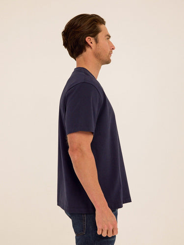 Roger Organic Cotton Relaxed V-Neck Tee Mens Tops Tshirt Short Threads 4 Thought 