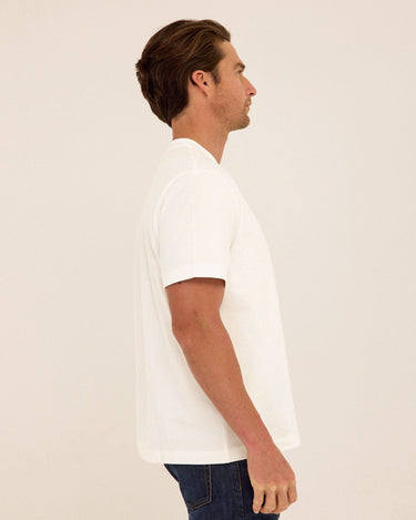 Roger Organic Cotton Relaxed V-Neck Tee Mens Tops Tshirt Short Threads 4 Thought 