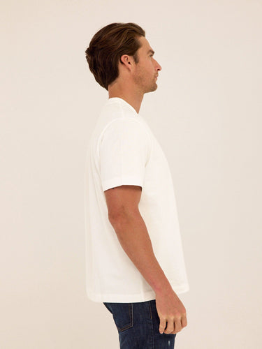 Roger Organic Cotton Relaxed V-Neck Tee Mens Tops Tshirt Short Threads 4 Thought 